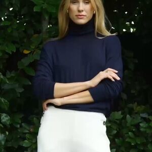 Bleusalt Classic Navy Turtleneck Sweater! Size 3